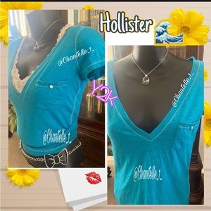 Y2k NWT Gorgeous Hollister V- Neckline short-sleeve top So Cal❣️